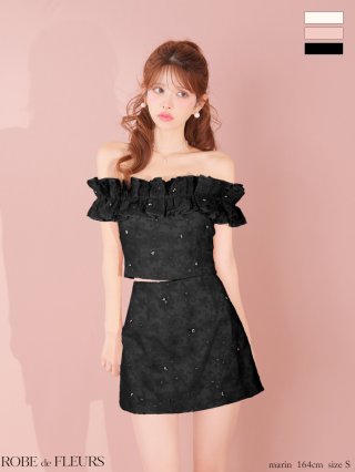 ROBE de FLEURS】フレアミニドレス - sugar