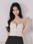 アイボリーxブラック　モデル：ゆりお　身長：165cm　着用サイズ：Sサイズ