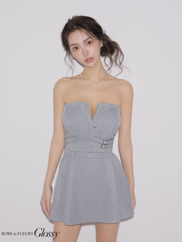 グレー　モデル：みゆ　身長：164cm　着用サイズ：Sサイズ