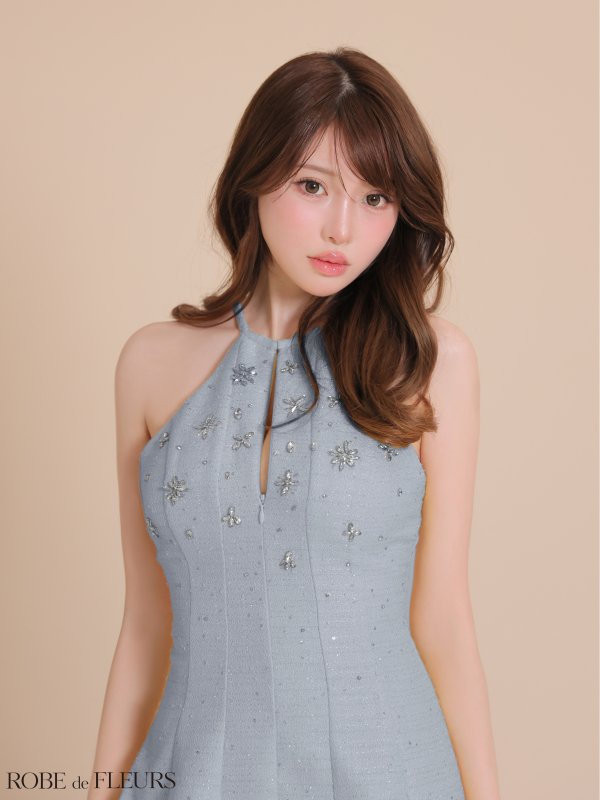 ブルー　モデル：いおり　身長：161cm　着用サイズ：Sサイズ