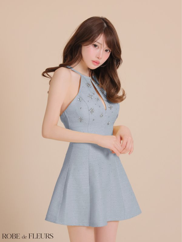 ブルー　モデル：いおり　身長：161cm　着用サイズ：Sサイズ