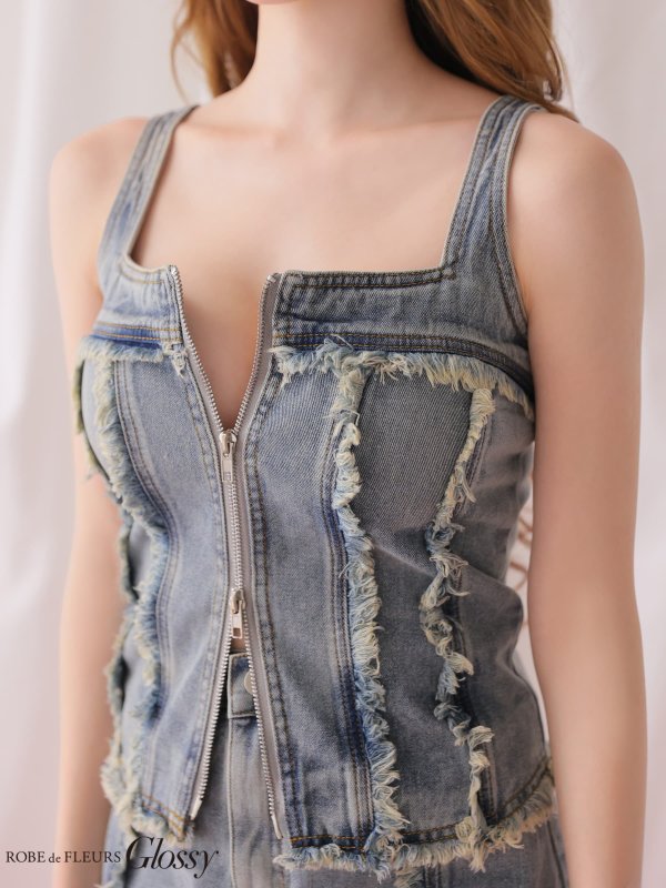 ブルー　モデル：しおん　身長：158cm　着用サイズ：Sサイズ