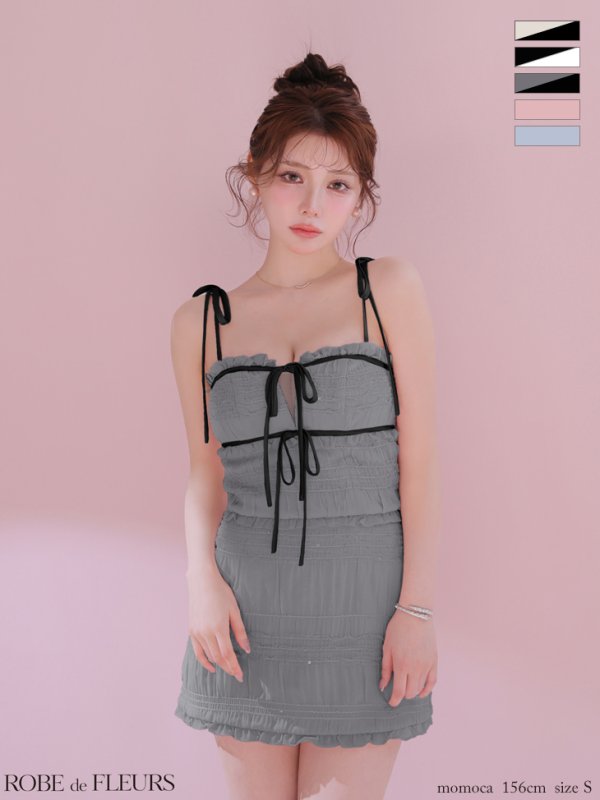 グレーxブラック　モデル：ももか　身長：156cm　着用サイズ：Sサイズ
