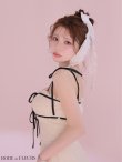 アイボリー×ブラック　モデル：ももか　身長：156cm　着用サイズ：Sサイズ