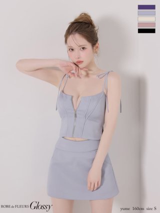 ROBE de FLEURS Glossy】ジップドレス - sugar