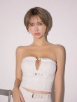 ホワイト　モデル：みゆ　身長：164cm　着用サイズ：Sサイズ