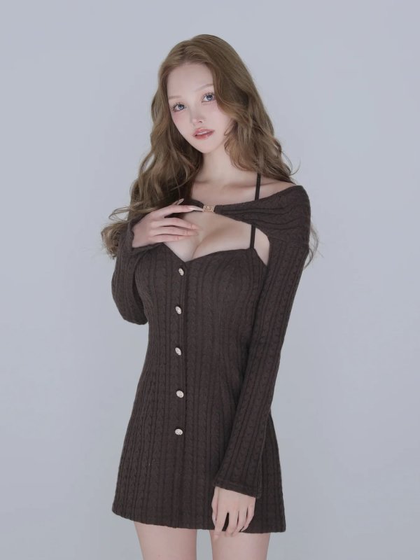 ブラウン　モデル：しおん　身長：158cm　着用サイズ：Sサイズ