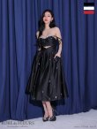 画像27: XSサイズあり【ROBE de FLEURS/ローブドフルール】サテン/ ビジュー/ フレア/ ミディアムドレス/ キャバドレス[OF2] (27)