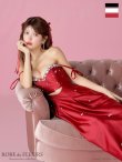 画像7: XSサイズあり【ROBE de FLEURS/ローブドフルール】サテン/ ビジュー/ フレア/ ミディアムドレス/ キャバドレス[OF2] (7)