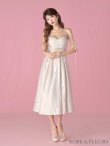画像3: XSサイズあり【ROBE de FLEURS/ローブドフルール】サテン/ ビジュー/ フレア/ ミディアムドレス/ キャバドレス[OF2] (3)