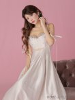 画像4: XSサイズあり【ROBE de FLEURS/ローブドフルール】サテン/ ビジュー/ フレア/ ミディアムドレス/ キャバドレス[OF2] (4)