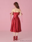 画像12: XSサイズあり【ROBE de FLEURS/ローブドフルール】サテン/ ビジュー/ フレア/ ミディアムドレス/ キャバドレス[OF2] (12)