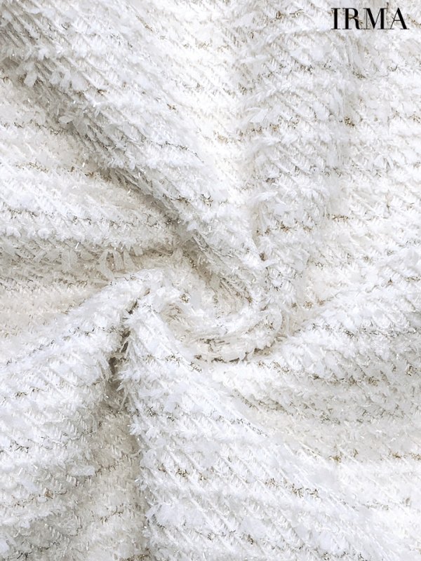 画像5: XSサイズあり【IRMA/イルマ】ラメツイード/ ノースリーブ/ フロントジップ/ サイドシアー/ タイト/ ミニドレス/ キャバドレス【HC02】 (5)