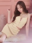 画像23: 再入荷！【IRMA/イルマ】フロントジップ/ バックル/ カットアウト/ ワンカラー/ キャミソール/ タイト/ セットアップ/ ミニドレス/ キャバドレス[OF2A] (23)