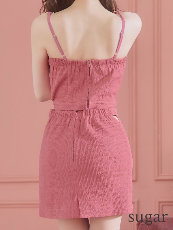 画像9: 再入荷!【IRMA/イルマ】フロントジップ/ バックル/ カットアウト/ ワンカラー/ キャミソール/ タイト/ セットアップ/ ミニドレス/ キャバドレス【HC02】 (9)