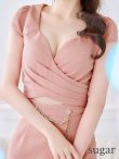 画像13: sugarオリジナルカラー・XSサイズあり【IRMA/イルマ】チェーン付き/ クロスデザイン/ 半袖/ 袖あり/ タイト/ ミニドレス/ キャバドレス[OF2A] (13)