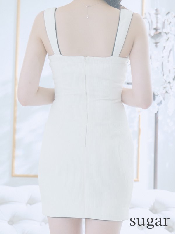 画像17: XSサイズあり【IRMA/イルマ】バイカラー/ パイピング/ フロントジップ/ ノースリーブ/ ポケット/ タイト/ ミニドレス/ キャバドレス[OF2A] (17)