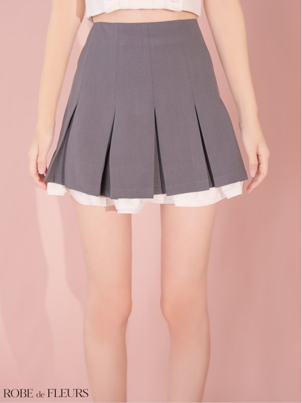 ホワイト×グレー　モデル：まりん　身長：164cm　着用サイズ：Sサイズ