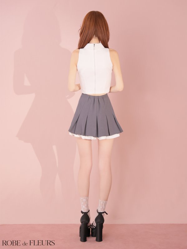 ホワイト×グレー　モデル：まりん　身長：164cm　着用サイズ：Sサイズ