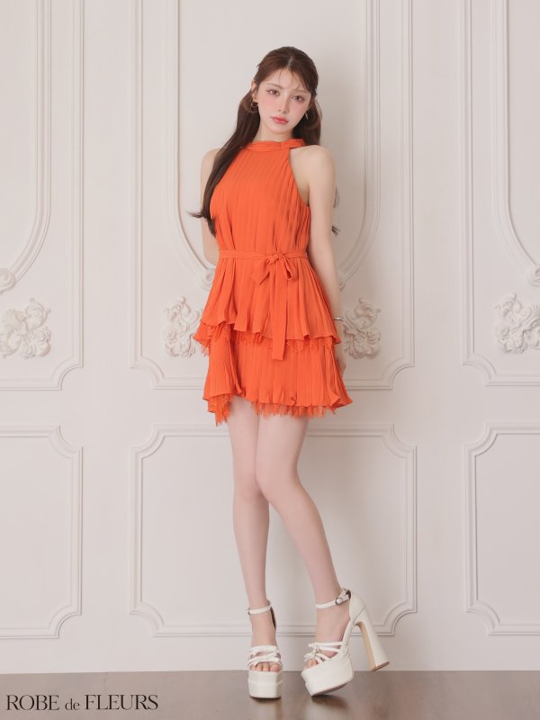オレンジ　モデル：ももか　身長：156cm　着用サイズ：Sサイズ