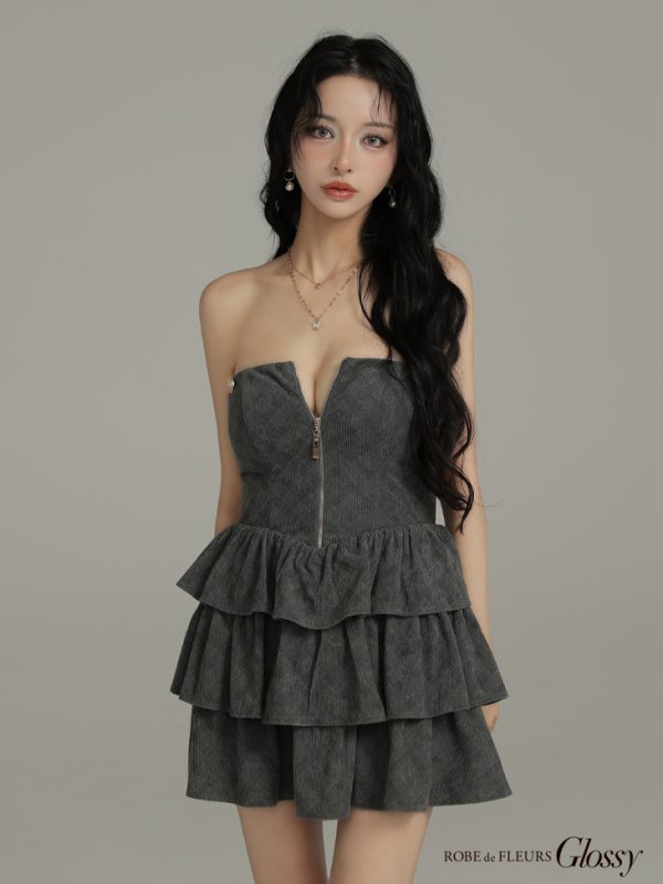 グレー モデル：まおちゃる　身長：158cm　着用サイズ：Sサイズ