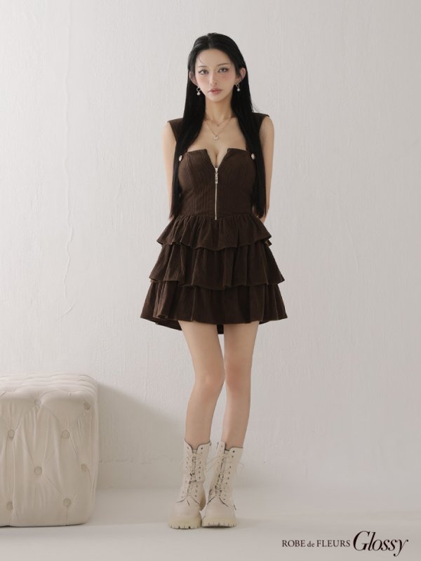 ブラウン モデル：まおちゃる　身長：158cm　着用サイズ：Sサイズ