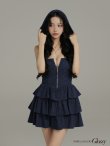 ブルー モデル：まおちゃる　身長：158cm　着用サイズ：Sサイズ