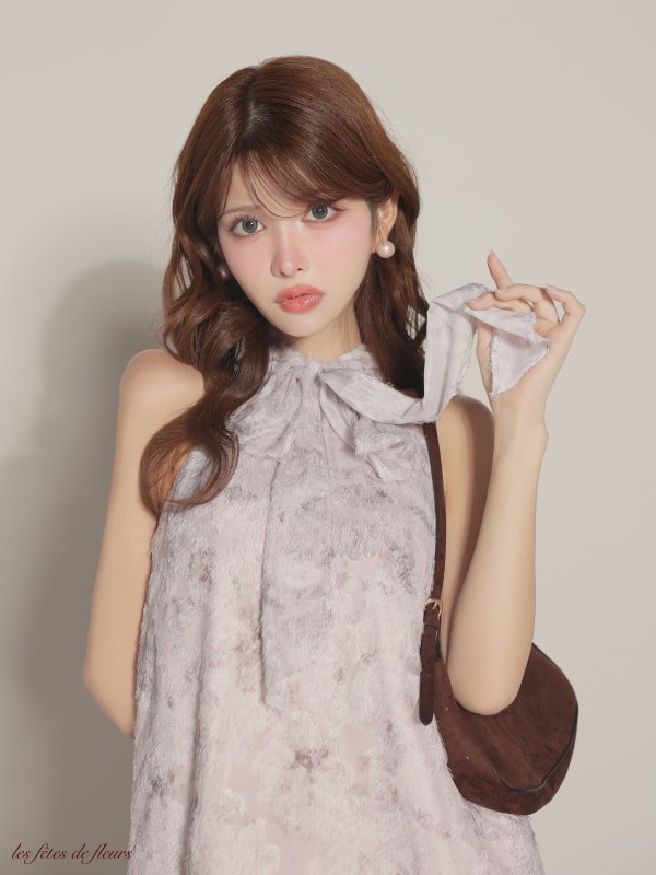 ピンクxブラウン モデル：まりん　身長：164cm　着用サイズ：Sサイズ