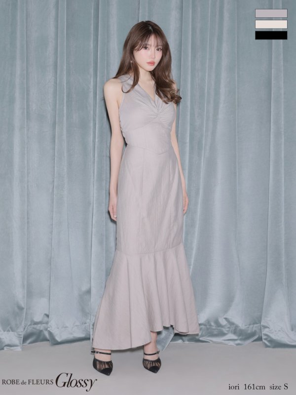 グレージュ　モデル：ゆめ　身長：160cm　着用サイズ：Sサイズ