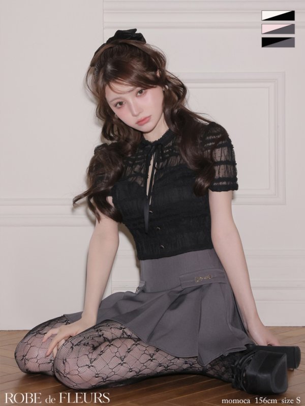 ブラックxグレー　モデル：まりん　身長：164cm　着用サイズ：Sサイズ