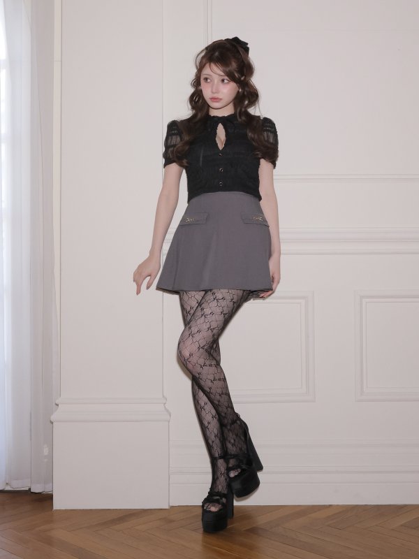 ブラックxグレー　モデル：まりん　身長：164cm　着用サイズ：Sサイズ