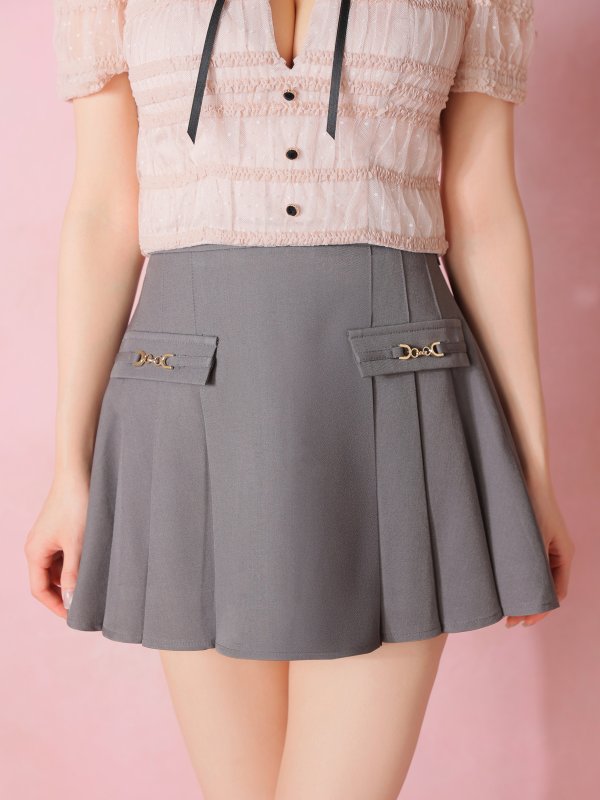 ピンクベージュxグレー