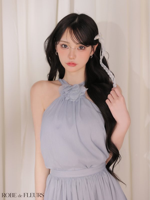ブルー　モデル：みみ　身長：162cm　着用サイズ：Sサイズ