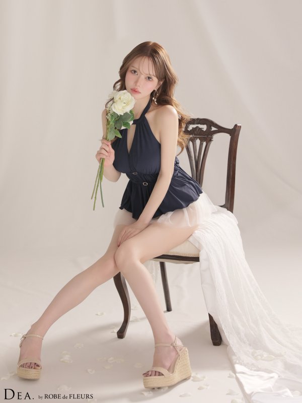 ネイビー　モデル：ゆめ　身長：160cm　着用サイズ：Fサイズ