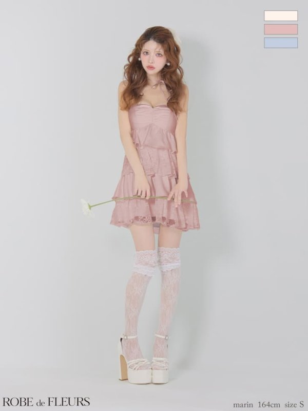 ピンク　モデル：まりん　身長：164cm　着用サイズ：Sサイズ