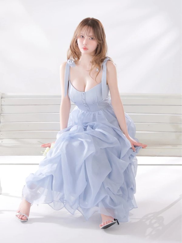 ブルー　モデル：ゆめ　身長：160cm　着用サイズ：Sサイズ