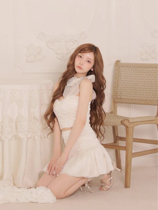 アイボリー モデル：まみ　身長：161cm　着用サイズ：Sサイズ