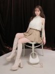 アイボリーxベージュ モデル：ゆめ　身長：160cm　着用サイズ：Sサイズ