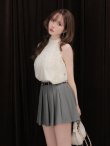 アイボリーxグレー モデル：ゆめ　身長：160cm　着用サイズ：Sサイズ