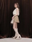 アイボリーxベージュ モデル：ゆめ　身長：160cm　着用サイズ：Sサイズ