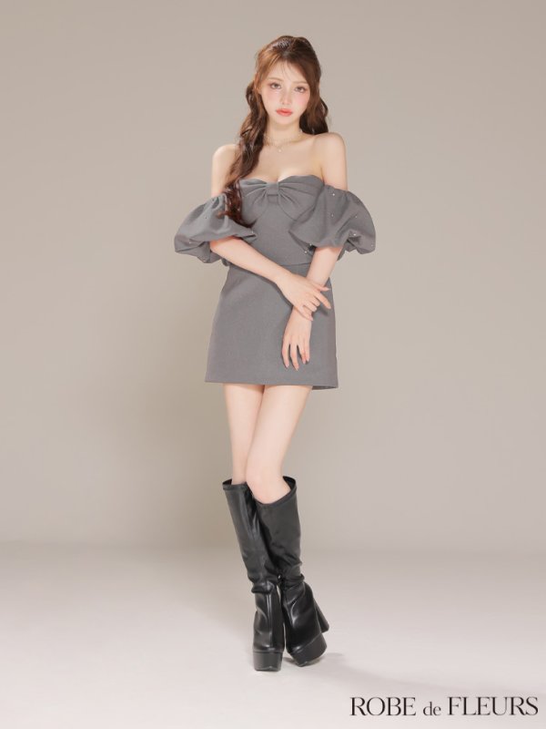 グレー　モデル：ももか　身長：156cm　着用サイズ：Sサイズ