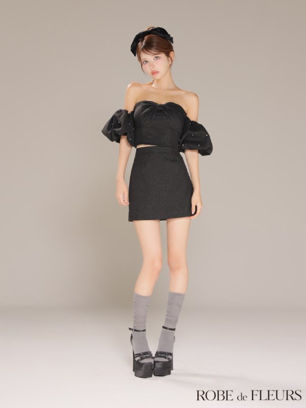 ブラック　モデル：まりん　身長：164cm　着用サイズ：Sサイズ