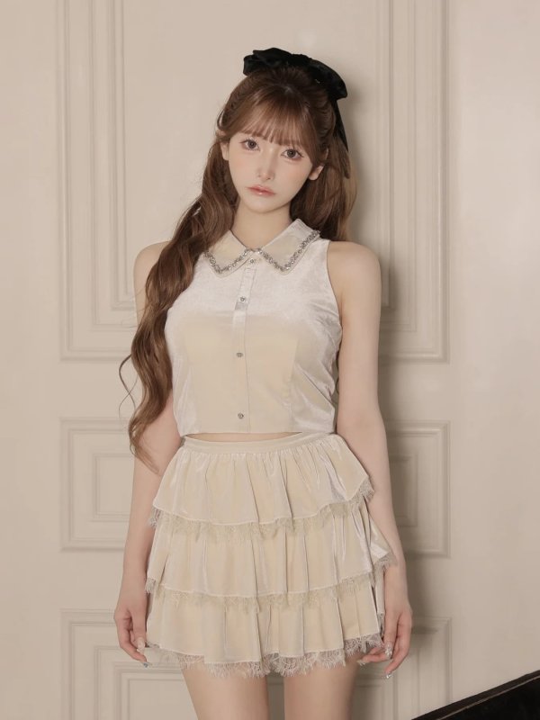 アイボリー　モデル：まみ　身長：161cm　着用サイズ：Sサイズ
