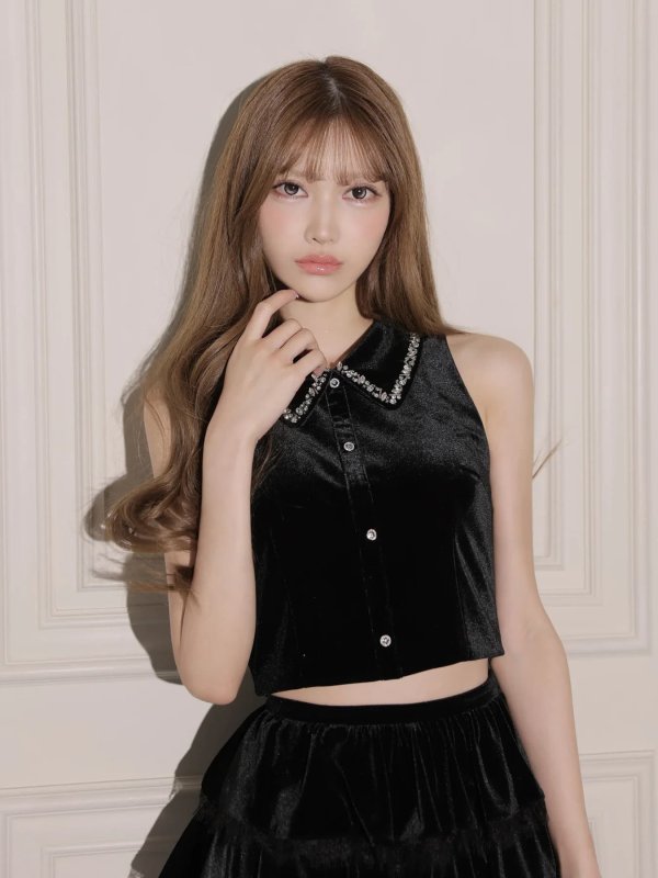 ブラック　モデル：まみ　身長：161cm　着用サイズ：Sサイズ