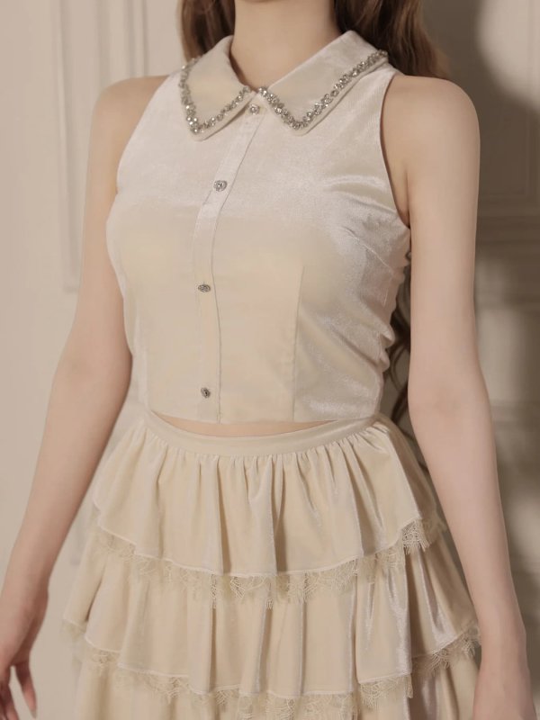 アイボリー　モデル：まみ　身長：161cm　着用サイズ：Sサイズ