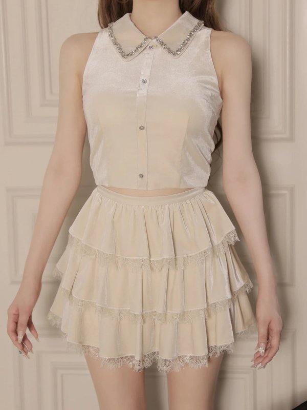 アイボリー　モデル：まみ　身長：161cm　着用サイズ：Sサイズ