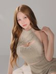 ベージュ　モデル：しおん　身長：158cm　着用サイズ：Sサイズ