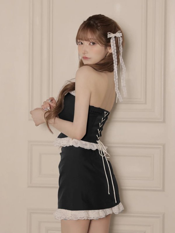 ブラック　モデル：まみ　身長：161cm　着用サイズ：Sサイズ
