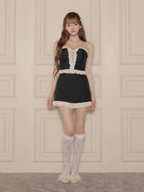 ブラック　モデル：まみ　身長：161cm　着用サイズ：Sサイズ