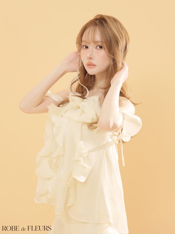 アイボリー　モデル：ゆめ　身長：160cm　着用サイズ：Sサイズ